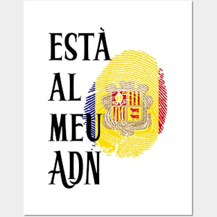 Flag of Andorra in fingerprint Posters and Art